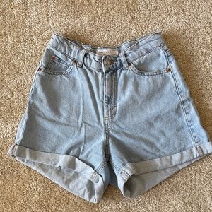 Topshop Cuffed Denim Shorts